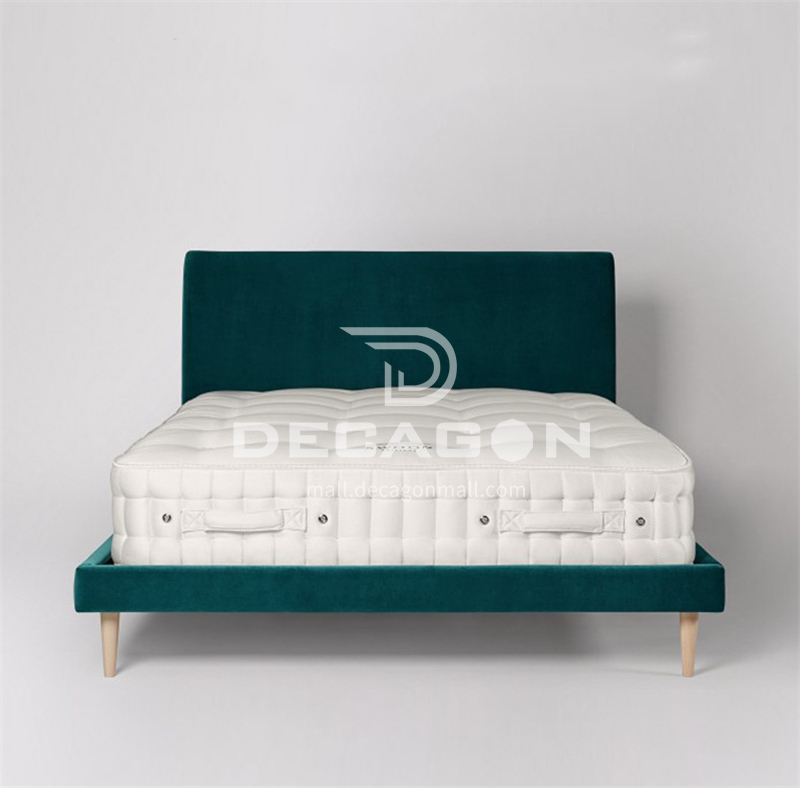 Yhx C012 Nordic Simple Modern Style Solid Wood Bed Frame High Quality Fabric Double Master Bedroom Wedding Yhx C012 Nordic Simple Modern Style, Simple King Size Bed Frame